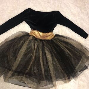 Black velvet recital dress